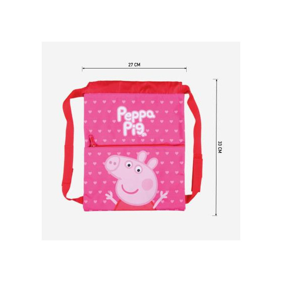 Раница тип мешка с Peppa Pig за момиче, розова Peppa pig 278710 3