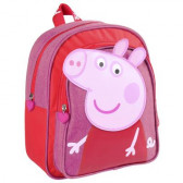 Раница с апликация Peppa Pig за момиче, розова Peppa pig 278727 