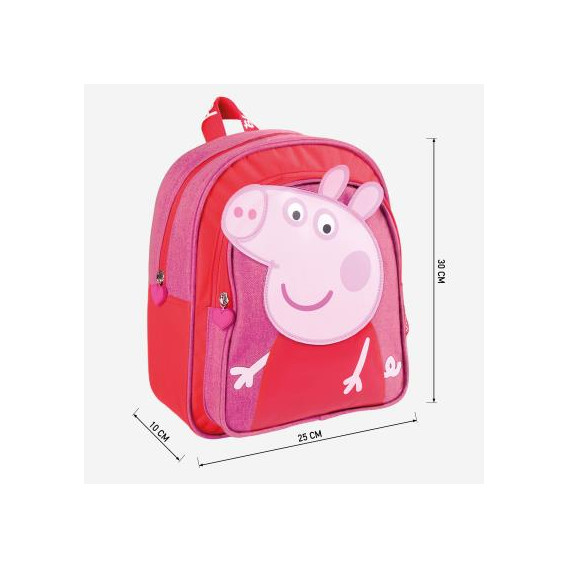 Раница с апликация Peppa Pig за момиче, розова Peppa pig 278729 3