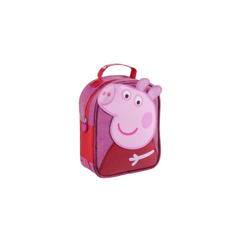 Чанта за обяд с апликация Peppa Pig за момиче, розова  278739