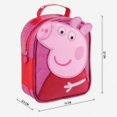 Чанта за обяд с апликация Peppa Pig за момиче, розова Peppa pig 278741 3