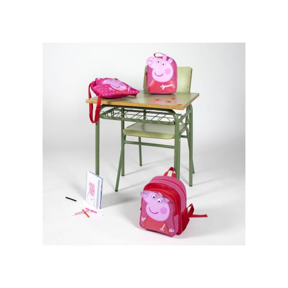 Чанта за обяд с апликация Peppa Pig за момиче, розова Peppa pig 278744 6