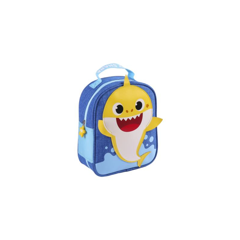 Чанта за обяд с апликация Baby Shark за момиче, синя  278762