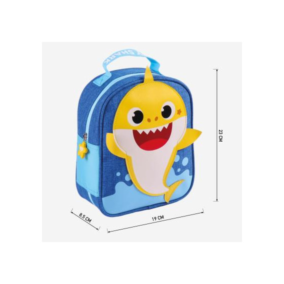 Чанта за обяд с апликация Baby Shark за момиче, синя BABY SHARK 278764 3