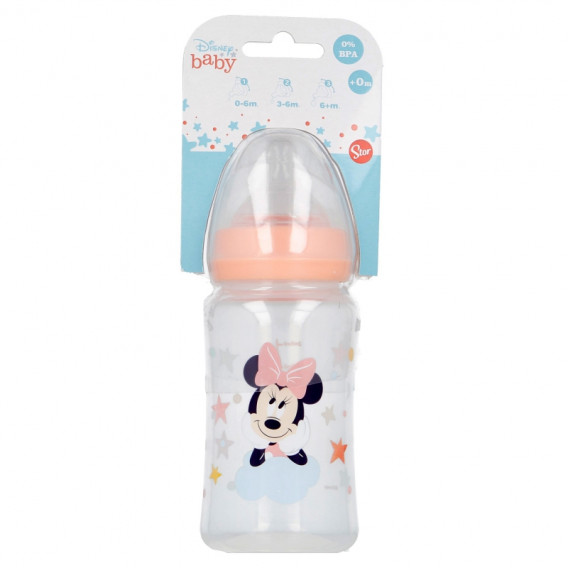 Полипропиленово шише за хранене MINNIE INDIGO DREAMS, с биберон 2 капки, 0+ месеца, 240 мл, цвят: розов Minnie Mouse 279064 4