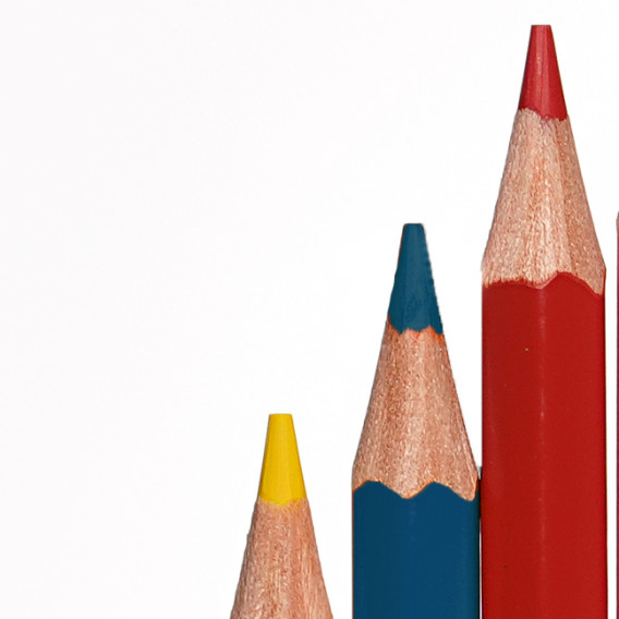 Комплект цветни шестоъгълни моливи, 6 цвята Erich Krause 279094 2