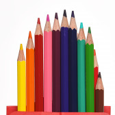 Комплект цветни шестоъгълни моливи, 12 цвята Erich Krause 279096 2