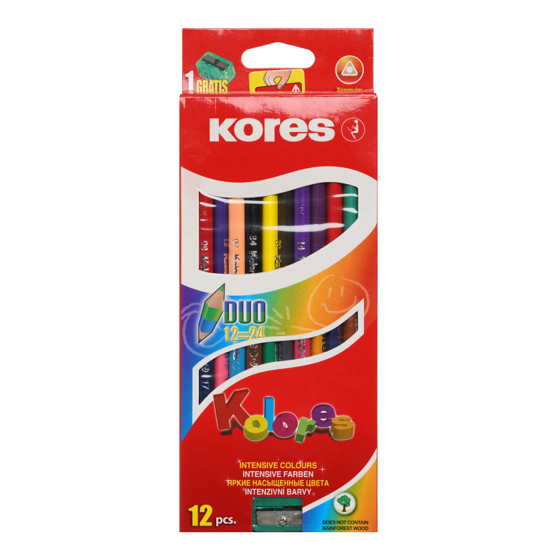 Комплект двуцветни моливи, 24 цвята  279228