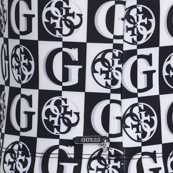 Рокля с принт логото на бранда Guess 279360 3