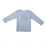 Блуза с дълъг ръкав и нежна апликация на бежов заек за бебе момче Benetton 27938 2