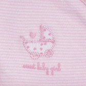 Памучно боди с дълъг ръкав и щампа за бебе, розово Cool club 279579 2