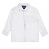 Памучна риза с дълъг ръкав за бебе, бяла Cool club 279789 