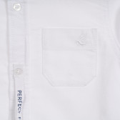 Памучна риза с дълъг ръкав за бебе, бяла Cool club 279790 2
