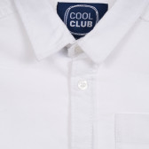 Памучна риза с дълъг ръкав за бебе, бяла Cool club 279791 3