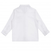 Памучна риза с дълъг ръкав за бебе, бяла Cool club 279792 4