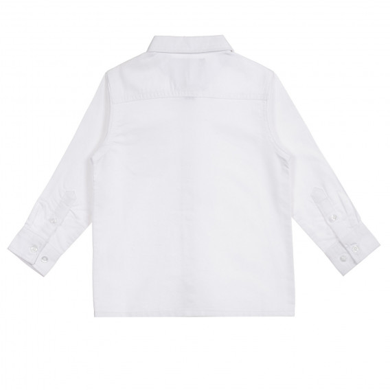 Памучна риза с дълъг ръкав за бебе, бяла Cool club 279792 4