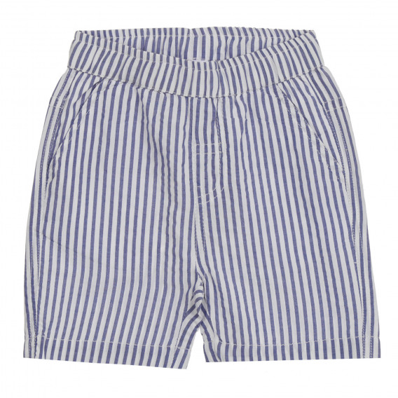 Къси панталони в синьо и бяло райе за бебе Cool club 279998 