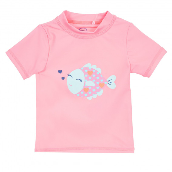 Бански- тениска с щампа на рибка, розова Cool club 280148 