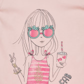 Памучна тениска с щампа, розова Cool club 280526 2