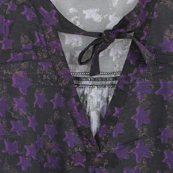 Памучна блуза с дълъг ръкав за бременни, лилава Berenice 280712 2