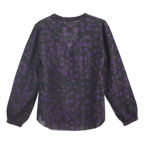 Памучна блуза с дълъг ръкав за бременни, лилава Berenice 280713 3