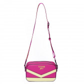 Чанта през рамо в розово с жълти акценти JORJA за момиче Guess 280736 