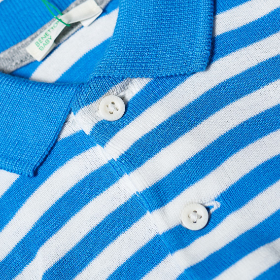 Памучна блуза с дълъг ръкав и щампа на гърба за бебе Benetton 28113 3