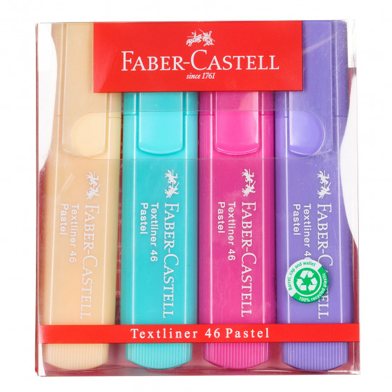 Комплект маркери, пастел, 4 цвята Faber Castell 281234 2