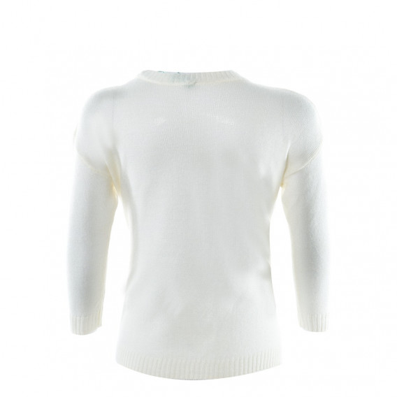 Пуловер за момиче със сива декорация с метални нишки Benetton 28147 2