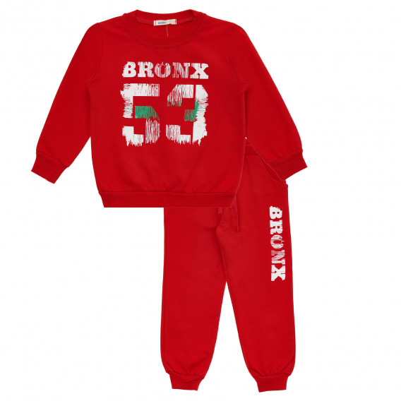 Комплект от две части суитшърт със спортен панталон, червен Acar 282081 7