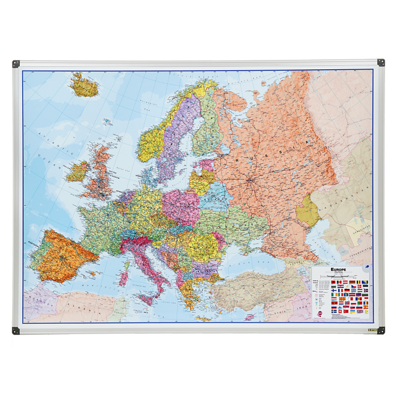 Дъска - карта на Европа 90X120 см  282207