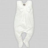 Памучен гащеризон без ръкави с панделка за бебе момиче Pinokio 28250 