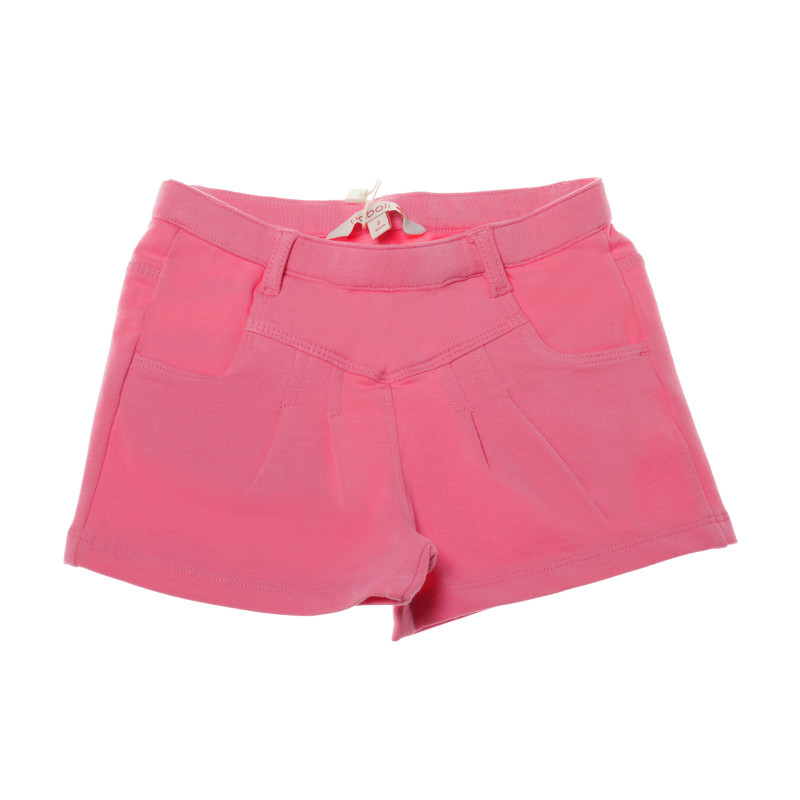 Къси панталони с джобове за момиче в нежно розов цвят  28287