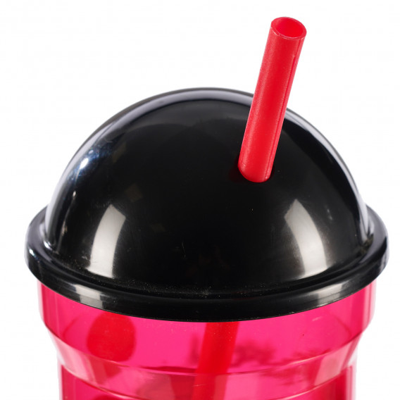 Чаша с картинка avengers в червено със сламка и капаче в черно Stor 283331 2