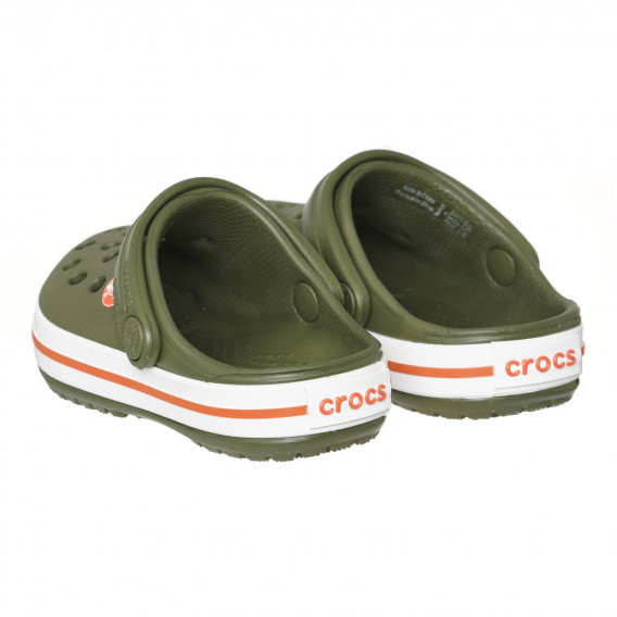 Гумени чехли в тъмнозелено за бебе CROCS 283402 2