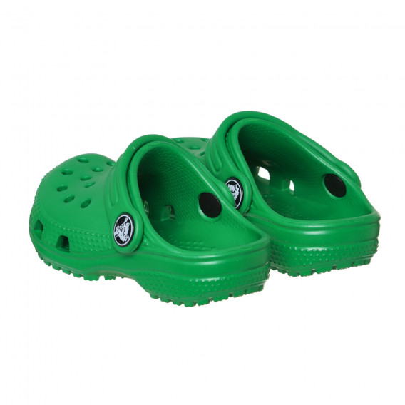 Гумени чехли в светлозелено за бебе CROCS 283478 4