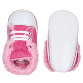 Буйки за бебе с пух и бели акценти, розови Playshoes 283778 3