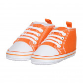 Буйки тип кецове с бели акценти за бебе, оранжеви Playshoes 283792 