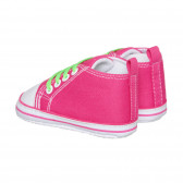 Буйки тип кецове със зелени връзки, розови Playshoes 283819 2