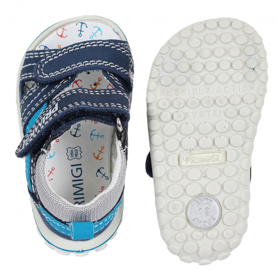 Кожени сандали с цветни акценти, сини PRIMIGI 284029 3