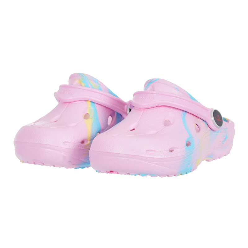 Гумени чехли с цветни акценти за бебе, розови  284185