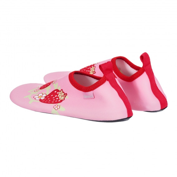 Аква обувки с апликация на ягоди, розови Playshoes 284402 2