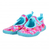 Аква обувки с летен принт и светлосини акценти, розови Playshoes 284413 