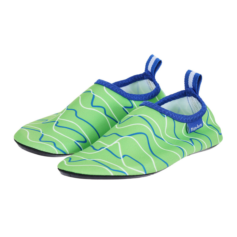 Аква обувки с цветни акценти, зелени  284416