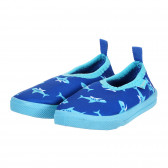 Аква обувки с принт на акули, сини Playshoes 284422 