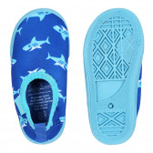 Аква обувки с принт на акули, сини Playshoes 284424 3
