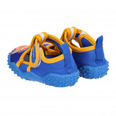 Аква обувки с морска щампа и оранжев акцент, сини Playshoes 284432 2