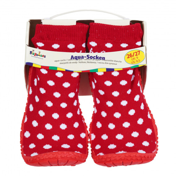 Аква обувки тип чорап с фигурален принт, червени Playshoes 284518 4