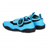 Аква обувки с велкро лепенка и черни акценти, сини Playshoes 284535 2