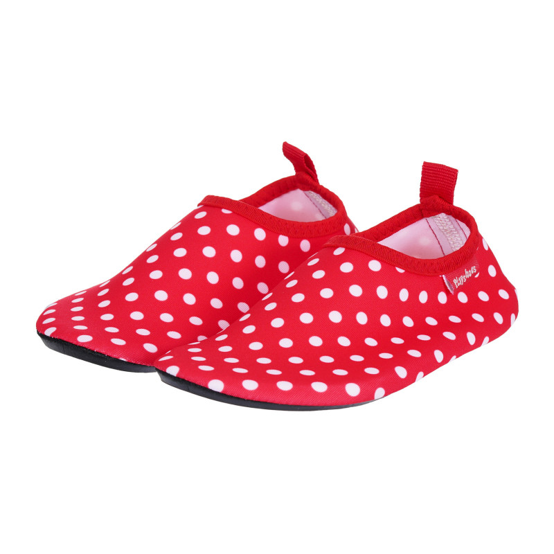 Аква обувки с фигурален принт, червени  284549